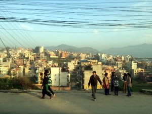 Kathmandu skyline.