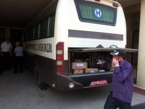 Unloading in Tansen.