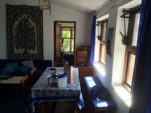 Looking east through the dining area into the alcove outside my bedroom.