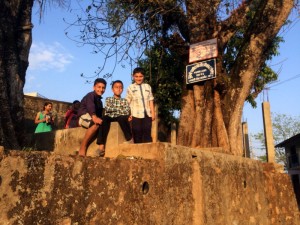 These boys were more than happy to pose for a picture.