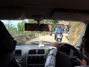 Driving the Nepali way.