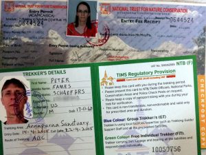 Nora's ACAP permit, and my TIMS card.