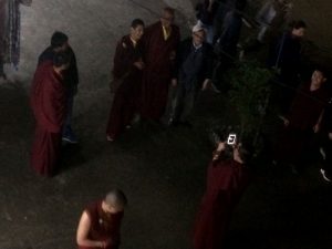 Tibetan monks at the New Years Eve celebration.