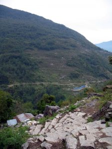 Looking back down the end of the 3000+ steps to Ulleri.