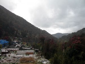 Looking down the valley from our room.