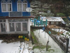 Our guesthouses during the downpour at Ghorepani.