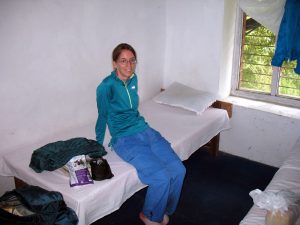 Nora in our room in Bamboo.