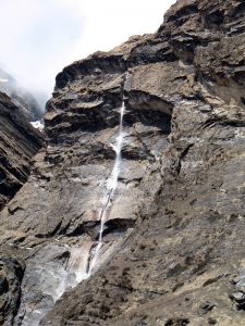 A waterfall directly above Deuali.