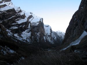 Looking back down the valley.