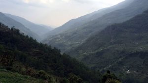 Looking down the valley form Landruk.