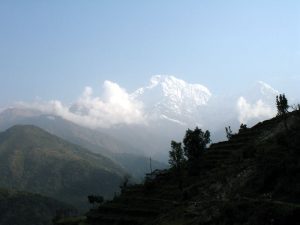 The Annapurna mountains seen from Landruk. The Annapurna mountains seen from Landruk.