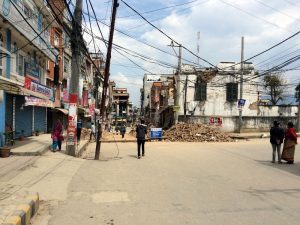 In less than 24 hours people had begun to clean debris from streets.