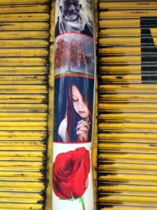 I saw this on a wall between two closed shops... Pray for Nepal! I saw this on a wall between two closed shops... Pray for Nepal!
