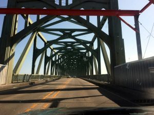 The McCullough Bridge is a welcomed sight.