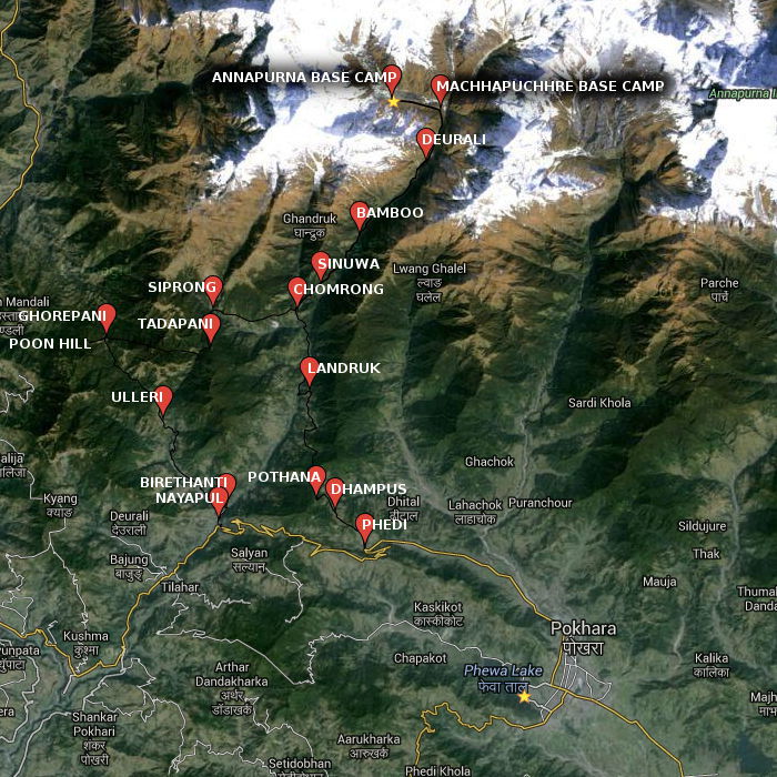 Trekking map.